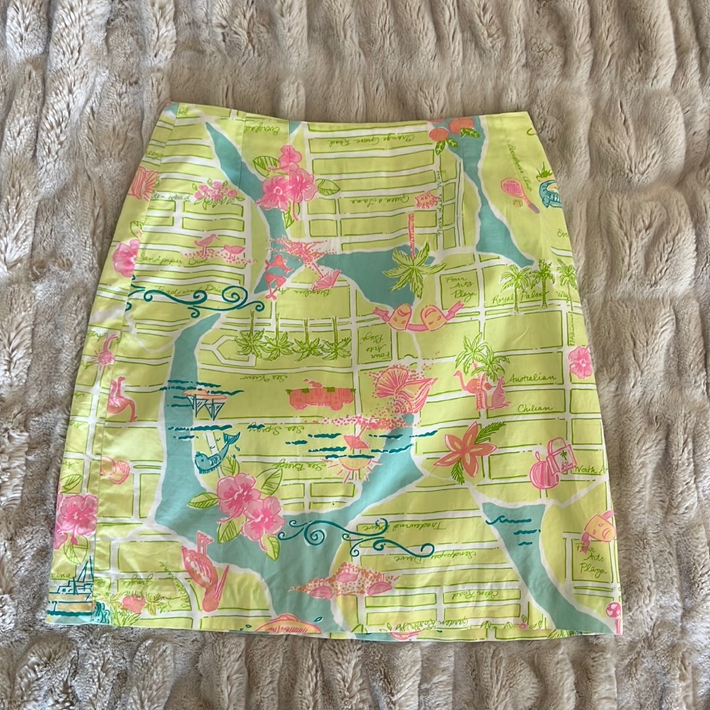 Vintage Lilly Pulitzer Palm Beach Skirt Size 0